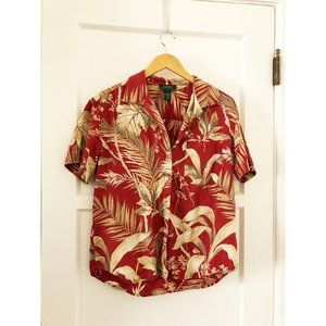 Vintage Linen Ralph Lauren Hawaiian Shirt